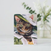 Cat Portrait Postkarte (Stehend Vorderseite)