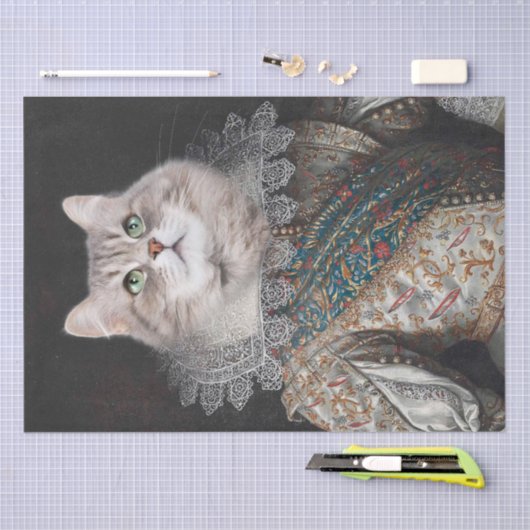 Cat Portrait Seidenpapier (Handwerk)