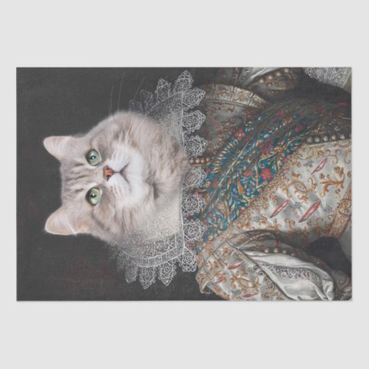 Cat Portrait Seidenpapier (Vorderseite)