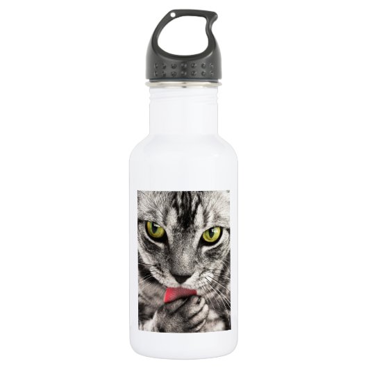 Cat Portrait Trinkflasche (Vorderseite)