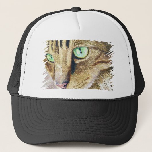 Cat Portrait Truckerkappe (Vorderseite)