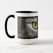 Cat Portrait with Striking Green Eyes Tasse (Links)