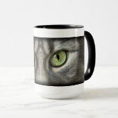Cat Portrait with Striking Green Eyes Tasse (VorderseiteRechts)