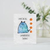 Cat Postcard - Funny Cat Außergewöhnlich höflich Postkarte (Stehend Vorderseite)