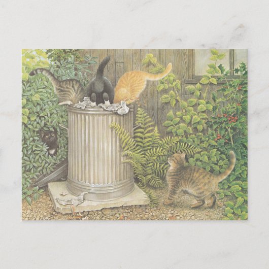 CAT POSTCARD ILLUSTRATION POSTKARTE (Vorderseite)