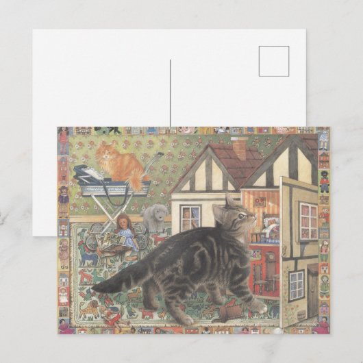 Cat Postcard Postkarte (Vorne/Hinten)