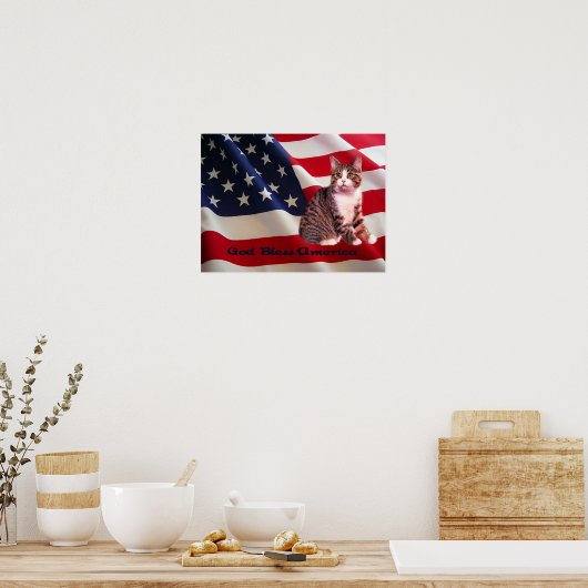 Cat Poster All American (Küche)