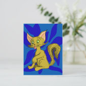 Cat Postkarte (Stehend Vorderseite)