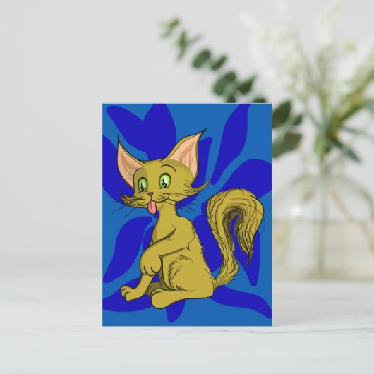 Cat Postkarte (Stehend Vorderseite)