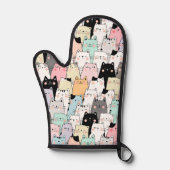 Cat pot holder kitchen mitt  ofenhandschuh (Vorderseite)