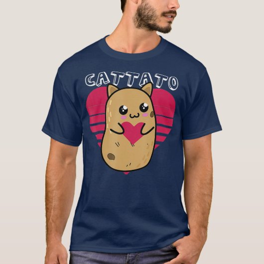 Cat Potato Cattato Unglaublich witzig Neuheit Desi T-Shirt (Vorderseite)