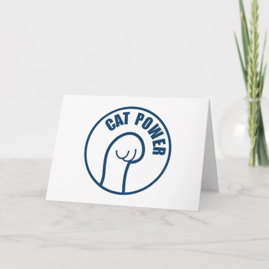 Cat Power Dankeskarte (Vorderseite)