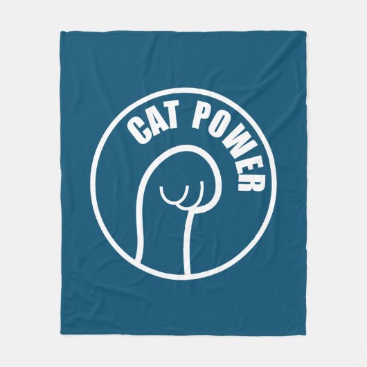 Cat Power Fleecedecke (Vorderseite)