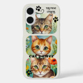 Cat Power Funny Purring Device Phone Case (Rückseite)