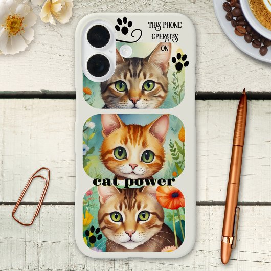 Cat Power Funny Purring Device Phone Case