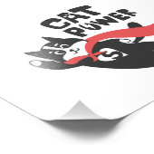 Cat Power - Hintergrundfarbe auswählen Fotodruck (Ecke)