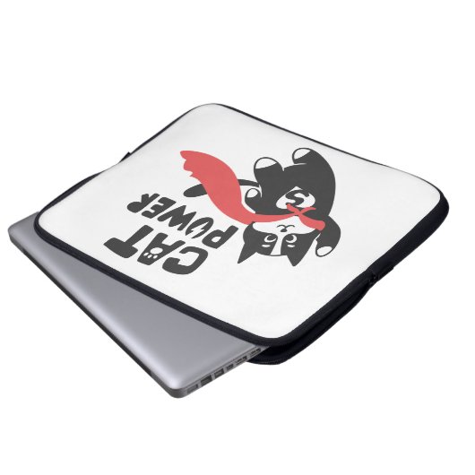 Cat Power - Hintergrundfarbe auswählen Laptopschutzhülle (Vorne Knopf)