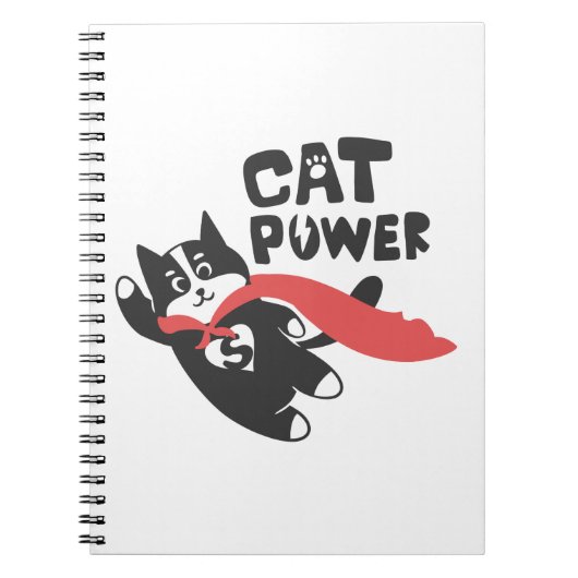 Cat Power - Hintergrundfarbe auswählen Notizblock (Vorderseite)