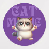 Cat Power Labels Etiketten (Design 1)