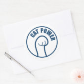 Cat Power Runder Aufkleber (Umschlag)