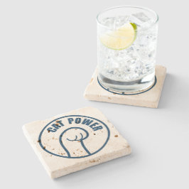 Cat Power Steinuntersetzer