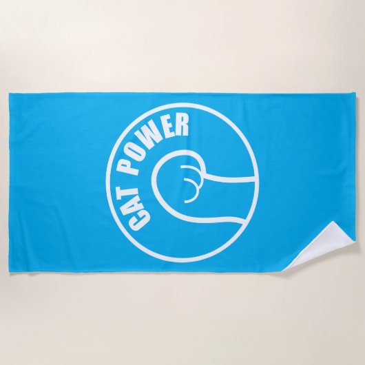 Cat Power Strandtuch (Vorderseite)