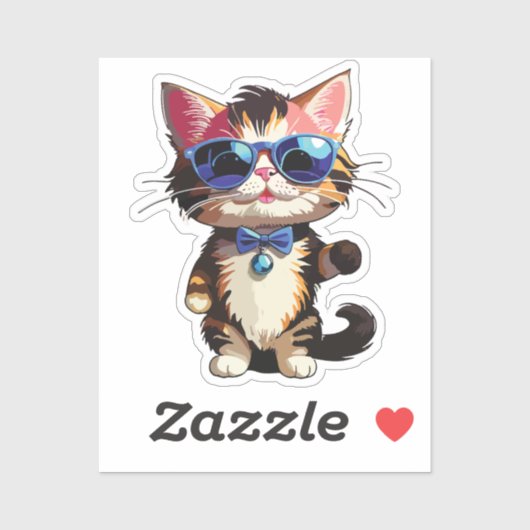 cat presenter aufkleber (Blatt)