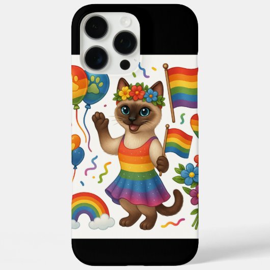 Cat Pride Paws Cat inspiriert Pride LGBTQ Case-Mate iPhone Hülle (Rückseite)