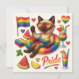 Cat Pride Paws Cat inspiriert Pride LGBTQ Einladung