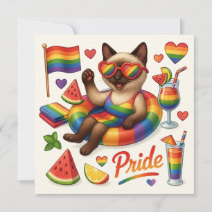 Cat Pride Paws Cat inspiriert Pride LGBTQ Einladung