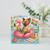 Cat Pride Paws Cat inspiriert Pride LGBTQ Einladung (Stehend Vorderseite)