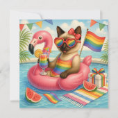 Cat Pride Paws Cat inspiriert Pride LGBTQ Einladung (Vorderseite)