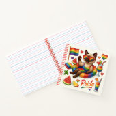 Cat Pride Paws Cat inspiriert Pride LGBTQ Notizblock (Innenseite)