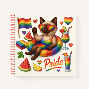 Cat Pride Paws Cat inspiriert Pride LGBTQ Notizblock