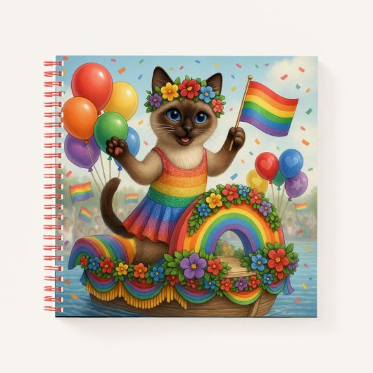 Cat Pride Paws Cat inspiriert Pride LGBTQ Notizblock (Vorderseite)