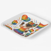 Cat Pride Paws Cat inspiriert Pride LGBTQ Pappteller (Gewinkelt)