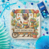 Cat Pride Paws Cat inspiriert Pride LGBTQ Pappteller (Party)