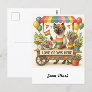 Cat Pride Paws Cat inspiriert Pride LGBTQ Postkarte