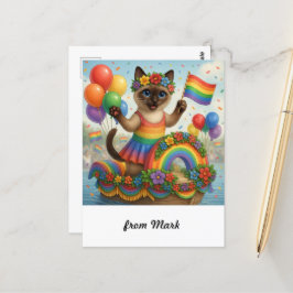 Cat Pride Paws Cat inspiriert Pride LGBTQ Postkarte