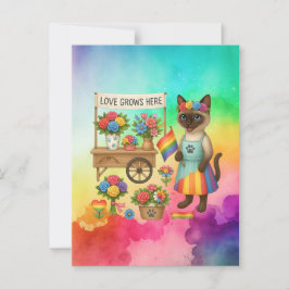 Cat Pride Paws Cat inspiriert Pride LGBTQ Postkarte