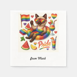 Cat Pride Paws Cat inspiriert Pride LGBTQ Serviette