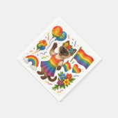 Cat Pride Paws Cat inspiriert Pride LGBTQ Serviette (Ecke)