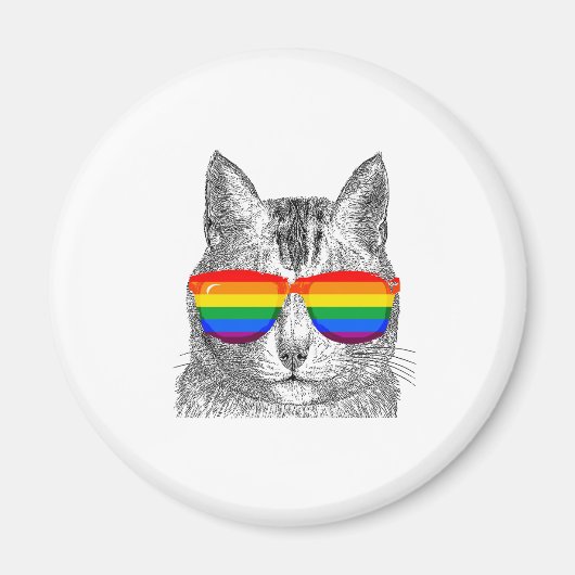 Cat Pride Sonnenbrille Magnet (Vorne)