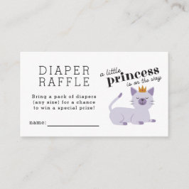 Cat Princess Diaper Raffel Ticket Begleitkarte