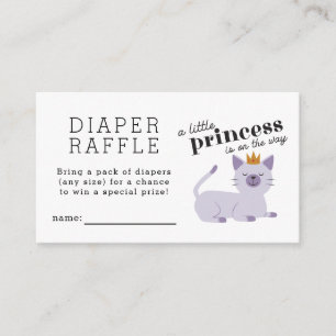 Cat Princess Diaper Raffel Ticket Begleitkarte