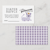 Cat Princess Diaper Raffel Ticket Begleitkarte (Vorne/Hinten)
