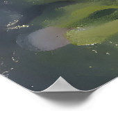 Cat Print Monet Water Lilies Poster (Ecke)