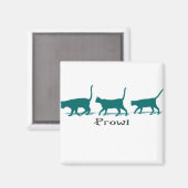 Cat Prowl Magnet (Vorderseite/Rückseite)