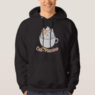 Cat Puccino Cappuccino Cat Kitten Kaffee trinken Hoodie