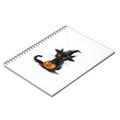 Cat Pumpkin Halloween Notizblock (Linke Seite)